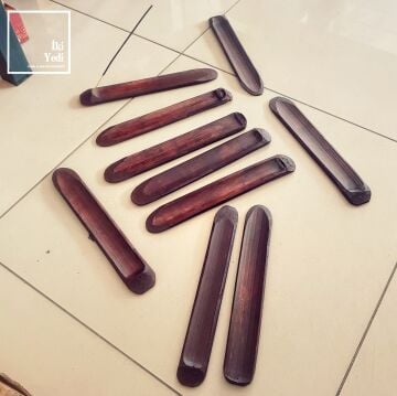 Etna 77-1 Kayık Tasarım Ahşap Tütsülük Çubuk Tütsü Kabı Meditasyon