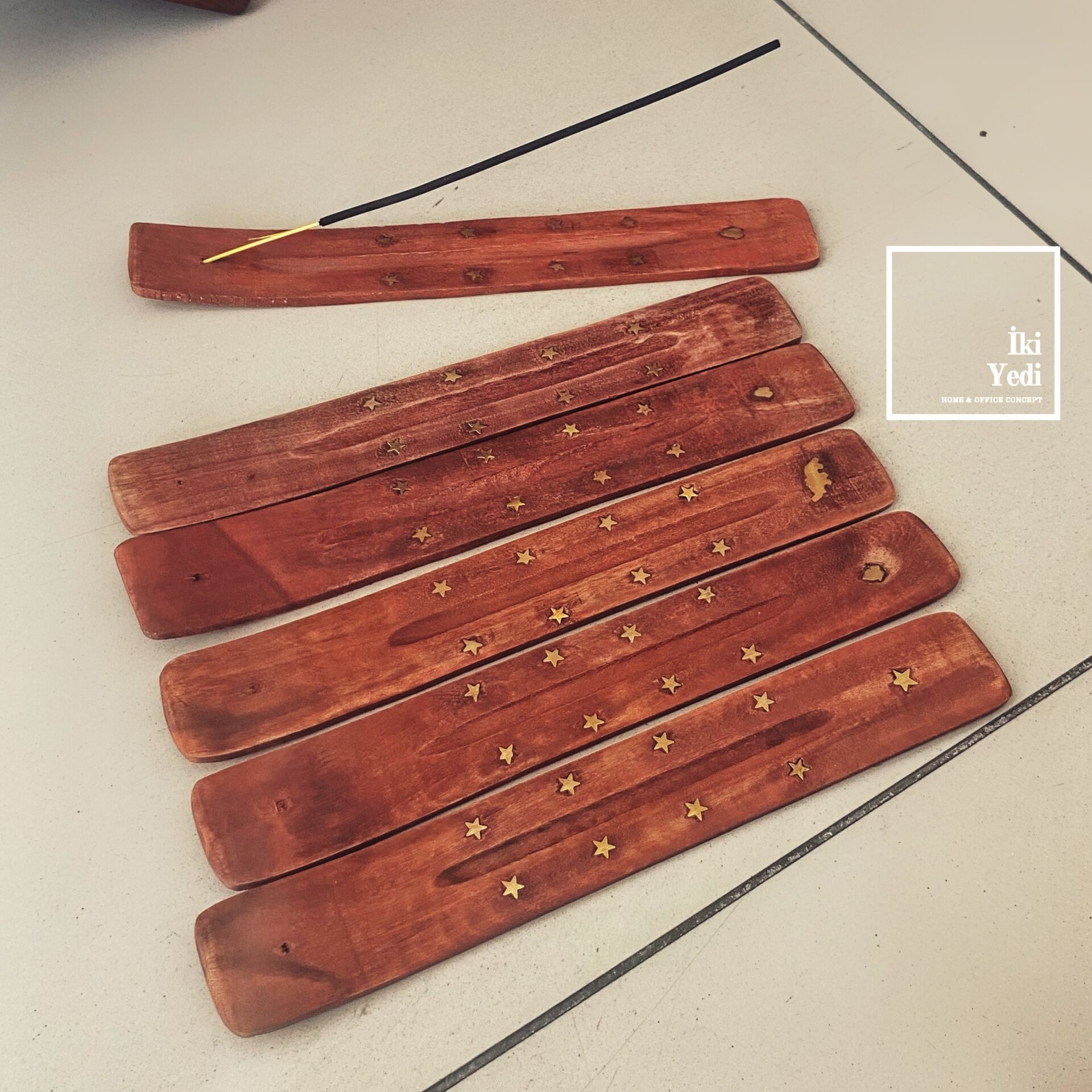 Etna 77-2 Kayık Tasarım Ahşap Tütsülük Çubuk Tütsü Kabı Meditasyon