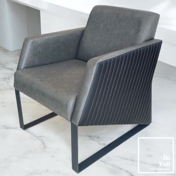 Patrice Tekli Kaliteli Berjer Ofis Bekleme Koltuğu Büro Dinlenme Koltukları Salon Makam Okuma Baba Koltuğu Lobi